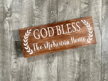 God Bless This Home CUSTOM PERSONALIZED Sign, Double Panel, with Last name