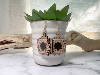 Handmade Aztec Layered Earrings